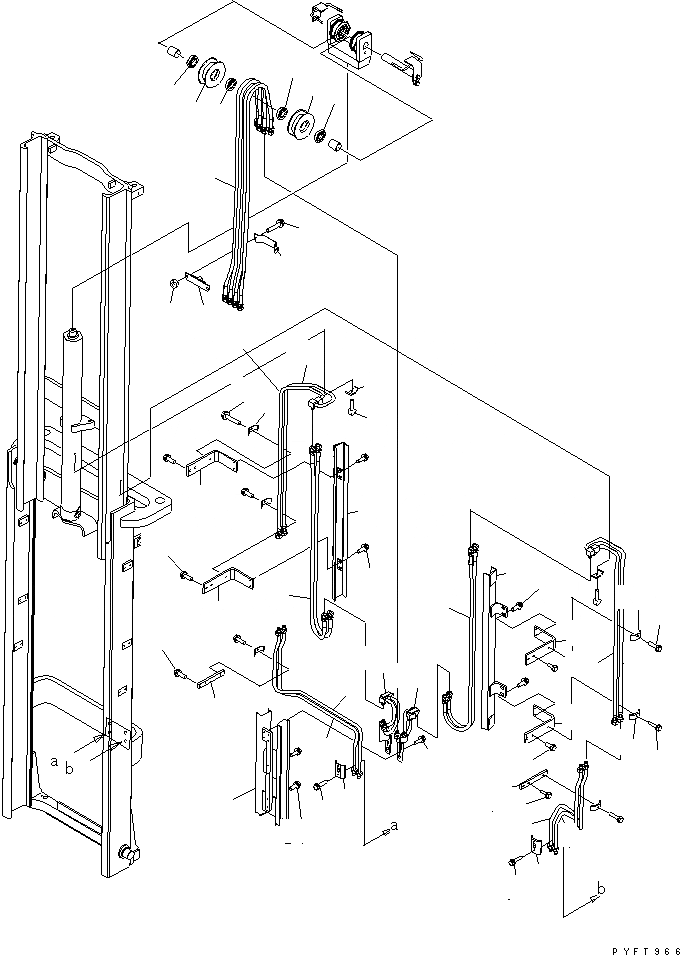 Схема запчастей Komatsu FB15GF - СЕКЦ. УПРАВЛЯЮЩ. КЛАПАН FFV МАЧТА ТРУБЫ (.-.M) РАБОЧЕЕ ОБОРУДОВАНИЕ