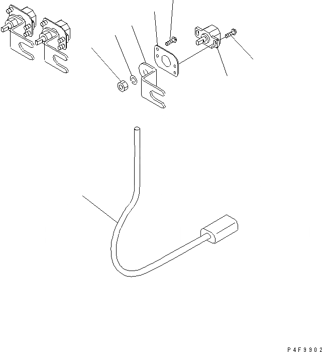 Схема запчастей Komatsu FB15HB - ДАТЧИК (ВНУТР. ЧАСТИ) (ДЛЯ 3-Х СЕКЦИОНН. КОНТРОЛЬН. КЛАПАН) ГИДРАВЛИКА