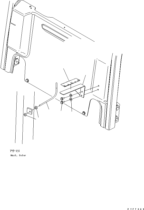 Схема запчастей Komatsu FB15MF - МАЧТА НАКЛОН. ANGLE GAUGE ОПЦИОННЫЕ КОМПОНЕНТЫ