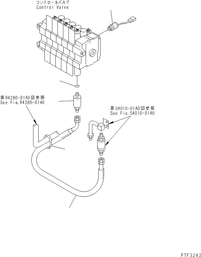 Схема запчастей Komatsu FB20 - ГИДРОЛИНИЯ (УПРАВЛЯЮЩ. КЛАПАН - ГИДРОЦИЛИНДР ПОДЪЕМА) ГИДРАВЛИКА