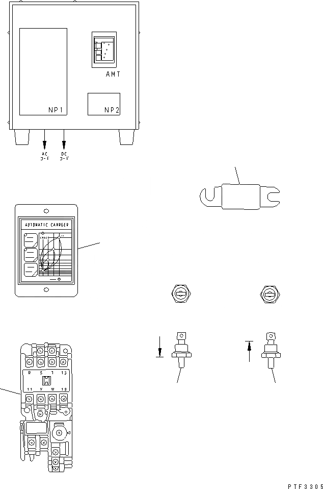 Схема запчастей Komatsu FB20 - ПОДАЧАR (STATIONAL ТИП) (8V AH-AH) (ДЛЯ ПОГРУЗ. ЕМКОСТЬ . TON) ПОДАЧАR