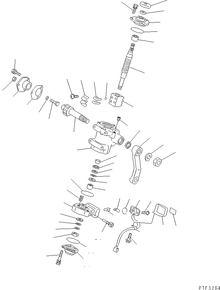Схема запчастей Komatsu FB20 - РУЛЕВ. УПРАВЛЕНИЕ ПРИВОД КОРПУС (ВНУТР. ЧАСТИ) КОНТРОЛЬ ХОДА