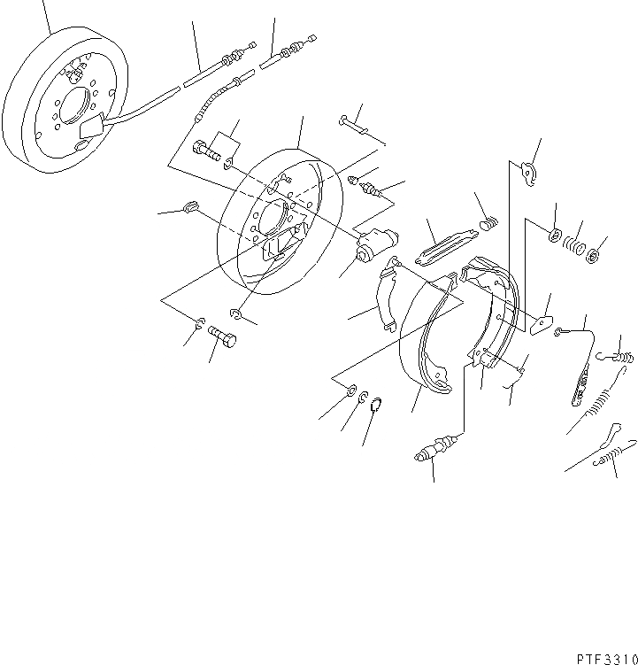 Схема запчастей Komatsu FB20 - КОЛЕСН. ТОРМОЗ ТОРМОЗ. СИСТЕМА