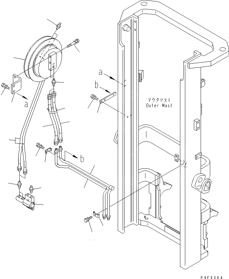 Схема запчастей Komatsu FB20 - ДЛЯ 3-Х СЕКЦИОНН. КОНТРОЛЬН. КЛАПАН FFV МАЧТА (РУКАВНЫЙ БАРАБАН ТИП) (ДЛЯ .M - .M МАЧТА)(№87-) РАБОЧЕЕ ОБОРУДОВАНИЕ
