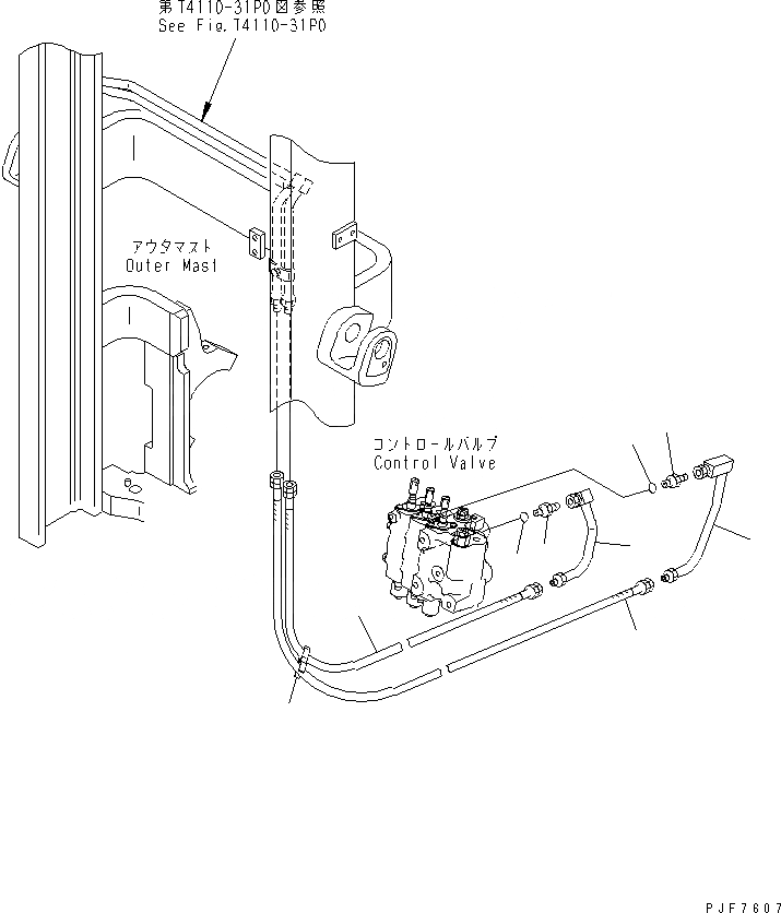 Схема запчастей Komatsu FB20 - ПРИБОРНАЯ ПАНЕЛЬ ТРУБЫ (ДЛЯ 3-Х СЕКЦИОНН. КОНТРОЛЬН. КЛАПАН FFV МАЧТА) (РУКАВНЫЙ БАРАБАН ТИП) РАБОЧЕЕ ОБОРУДОВАНИЕ