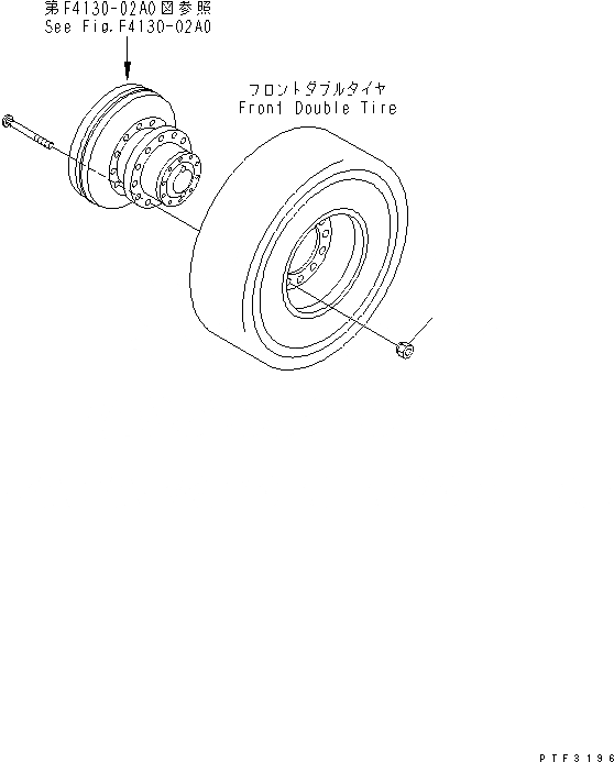 Схема запчастей Komatsu FB20 - ПЕРЕДН. КОЛЕСА ВТУЛКА ГАЙКА ПЕРЕДН. И ЗАДН. КОЛЕСА