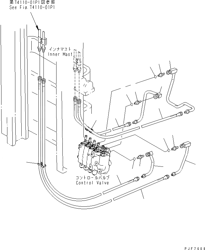 Схема запчастей Komatsu FB20 - ПРИБОРНАЯ ПАНЕЛЬ ТРУБЫ (ДЛЯ 4-Х СЕКЦИОНН. УПРАВЛЯЮЩ. КЛАПАН FV МАЧТА) РАБОЧЕЕ ОБОРУДОВАНИЕ