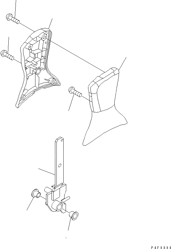 Схема запчастей Komatsu FB20A-12 - НАКЛОН. РЫЧАГ (ВНУТР. ЧАСТИ) ГИДРАВЛИКА