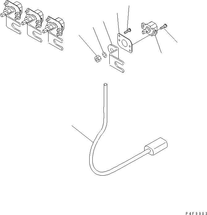 Схема запчастей Komatsu FB20A-12 - ДАТЧИК (ВНУТР. ЧАСТИ) (ДЛЯ 4-Х СЕКЦИОНН. УПРАВЛЯЮЩ. КЛАПАН) ГИДРАВЛИКА