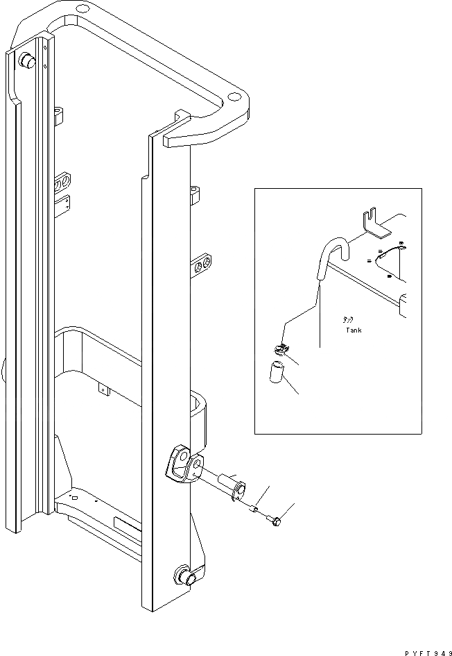 Схема запчастей Komatsu FB20AG-12 - TFV МАЧТА (/) (ЭЛЕМЕНТЫ КРЕПЛЕНИЯ) МАЧТА