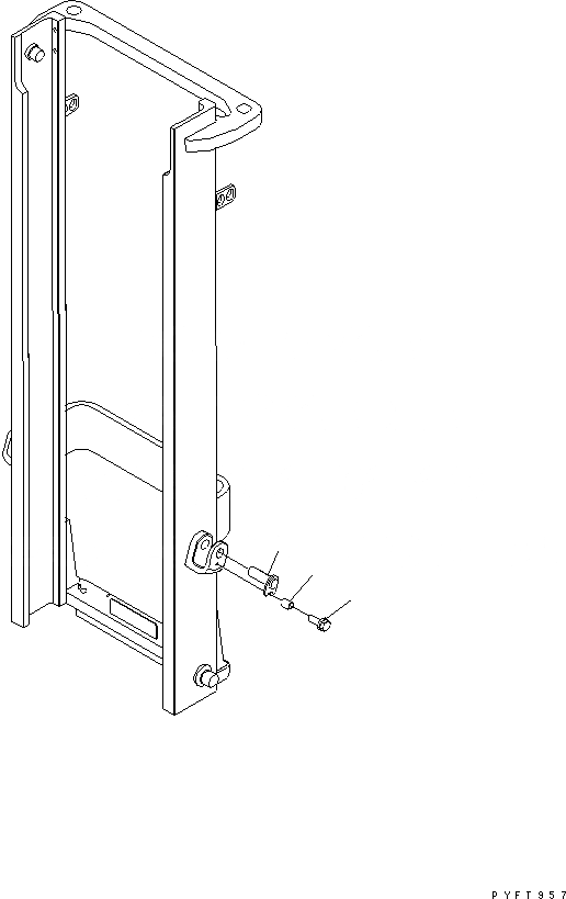 Схема запчастей Komatsu FB20AF-12-A - FFV МАЧТА (/) (ЭЛЕМЕНТЫ КРЕПЛЕНИЯ) МАЧТА