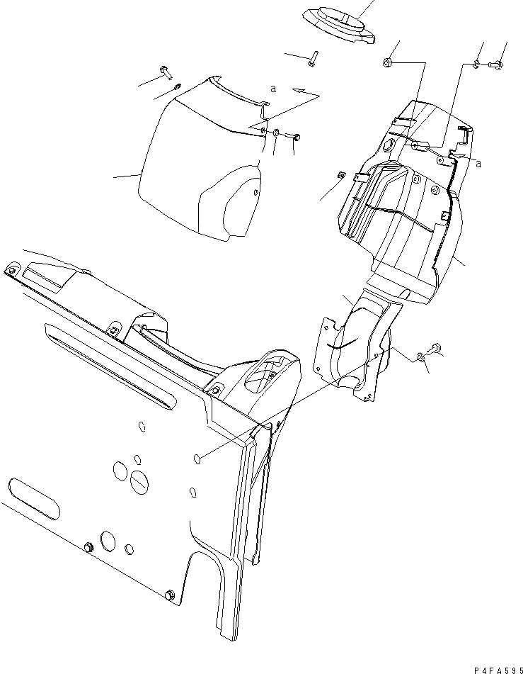 Схема запчастей Komatsu FB20AGF-12-A - КОЛОНКА КРЫШКА( ПЕДАЛЬ) (ДЛЯ CONВЕНТИЛЯТОРIONAL РЫЧАГ (LAYOUT)) ЧАСТИ КОРПУСА И КАБИНА ОПЕРАТОРА