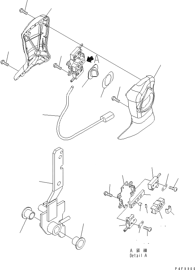 Схема запчастей Komatsu FB20AHB-12-A - LIFT РЫЧАГ (ВНУТР. ЧАСТИ) ГИДРАВЛИКА