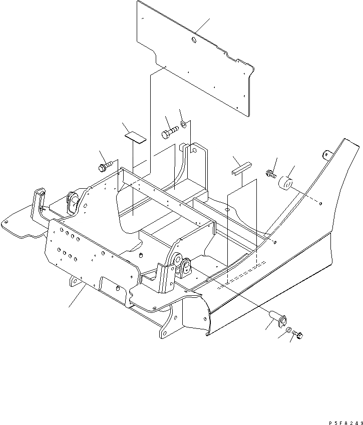 Схема запчастей Komatsu FB20AF-12 - РАМА (FISHERY СПЕЦ-Я.) РАМА КОМПОНЕНТЫ