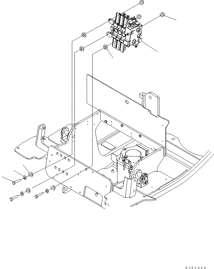 Схема запчастей Komatsu FB20AF-12 - 3-Х СЕКЦИОНН. КОНТРОЛЬН. КЛАПАН И ЭЛЕМЕНТЫ КРЕПЛЕНИЯ (ДЛЯ ПРОПОРЦИОНАЛЬН. СОЛЕНОИДНЫЙ КЛАПАН) ГИДРАВЛИКА