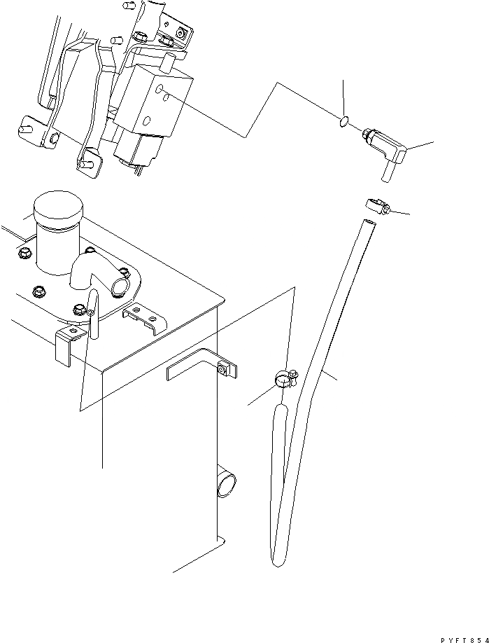 Схема запчастей Komatsu FB20AF-12 - ГИДРОЛИНИЯ (POWER КЛАПАН РУЛЕВОГО УПРАВЛЕНИЯ - БАК) ГИДРАВЛИКА