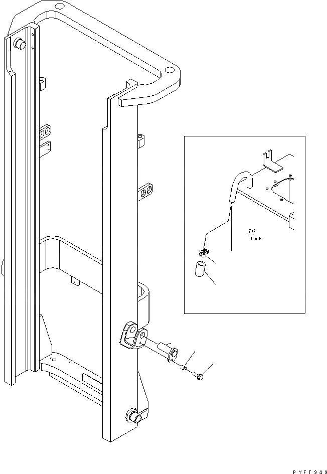 Схема запчастей Komatsu FB20AF-12 - TFV МАЧТА (/) (ЭЛЕМЕНТЫ КРЕПЛЕНИЯ) МАЧТА