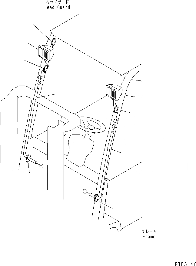 Схема запчастей Komatsu FB20HB - ЭЛЕКТРИКА (ГОЛОВНОЕ ОСВЕЩЕНИЕ) ЭЛЕКТРИКА