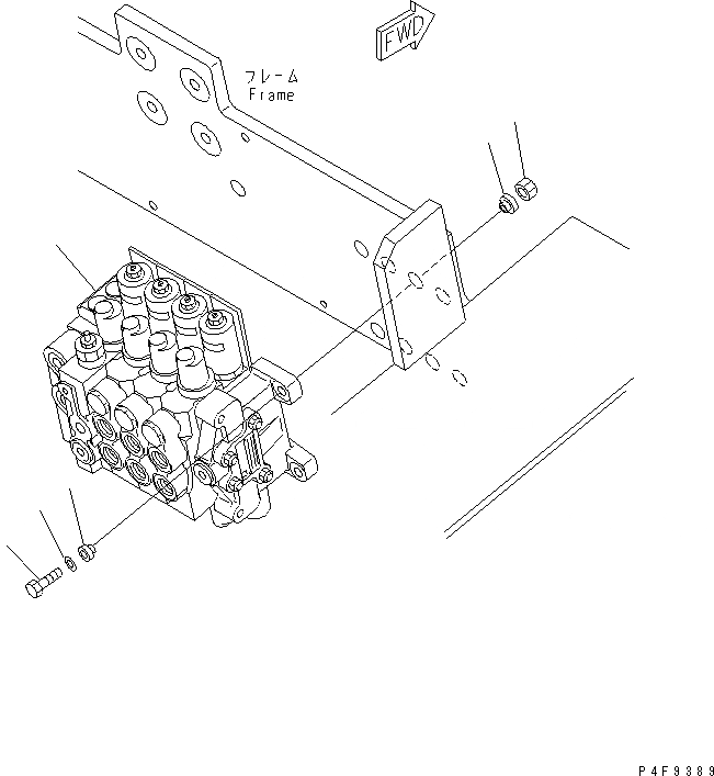 Схема запчастей Komatsu FB20HB - 4-Х СЕКЦИОНН. УПРАВЛЯЮЩ. КЛАПАН И ЭЛЕМЕНТЫ КРЕПЛЕНИЯ (ДЛЯ ПРОПОРЦИОНАЛЬН. СОЛЕНОИДНЫЙ КЛАПАН) ГИДРАВЛИКА