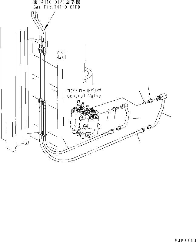 Схема запчастей Komatsu FB20HB - ПРИБОРНАЯ ПАНЕЛЬ ТРУБЫ (ДЛЯ 3-Х СЕКЦИОНН. КОНТРОЛЬН. КЛАПАН FV МАЧТА) РАБОЧЕЕ ОБОРУДОВАНИЕ