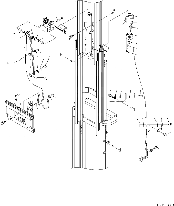 Схема запчастей Komatsu FB20M-12 - СЕКЦ. УПРАВЛЯЮЩ. КЛАПАН TFV МАЧТА ТРУБЫ (ДЛЯ БОКОВ. СДВИГER INTEGRAL ТИП) (.7-.7M) РАБОЧЕЕ ОБОРУДОВАНИЕ