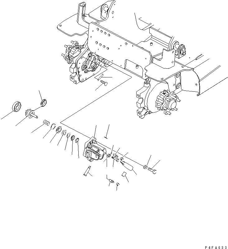 Схема запчастей Komatsu FB20M-12-A - ПЕРЕДАЧА (КОЛЕСН. ТОРМОЗ ЦИЛИНДР) (ПРАВ.) ПЕРЕДАЧА