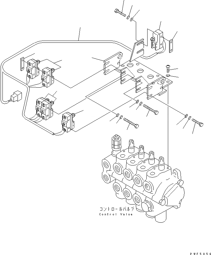 Схема запчастей Komatsu FB20RL - ЭЛЕКТРИКА (4-Х СЕКЦИОНН. УПРАВЛЯЮЩ. КЛАПАН РЫЧАГ ПЕРЕКЛЮЧАТЕЛЬ) (ALTR PATTERN) ЭЛЕКТРИКА