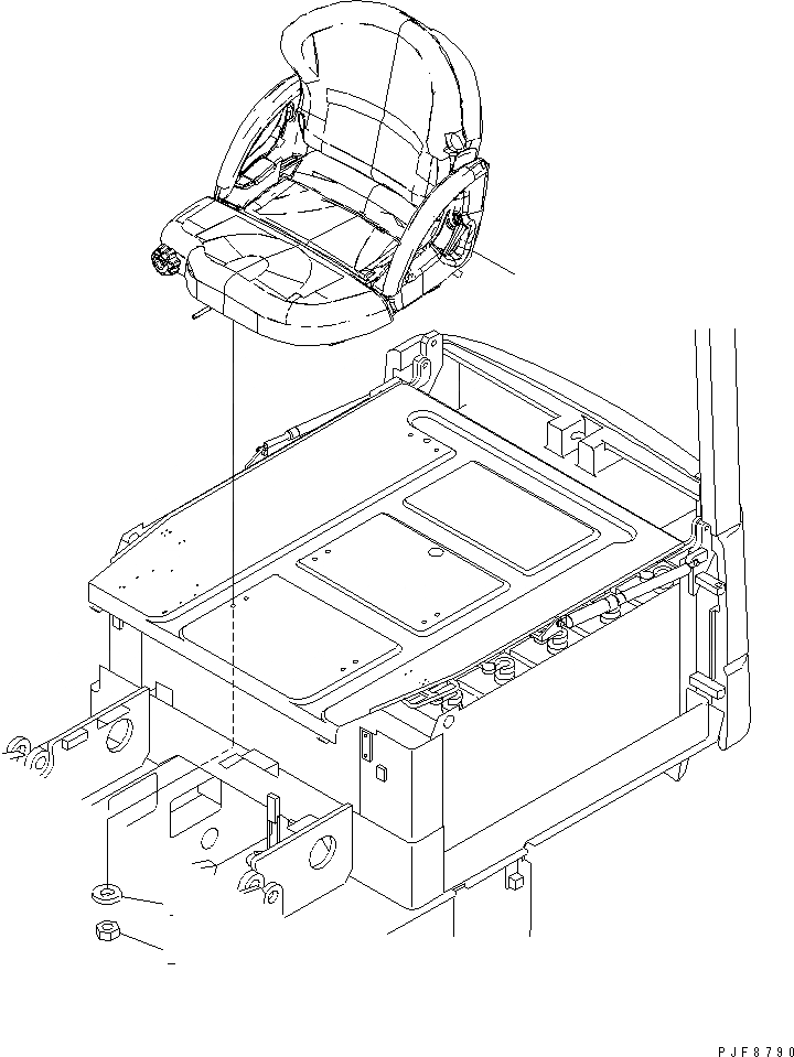 Схема запчастей Komatsu FB30-11-W - СИДЕНЬЕ ОПЕРАТОРА ЧАСТИ КОРПУСА И КАБИНА ОПЕРАТОРА