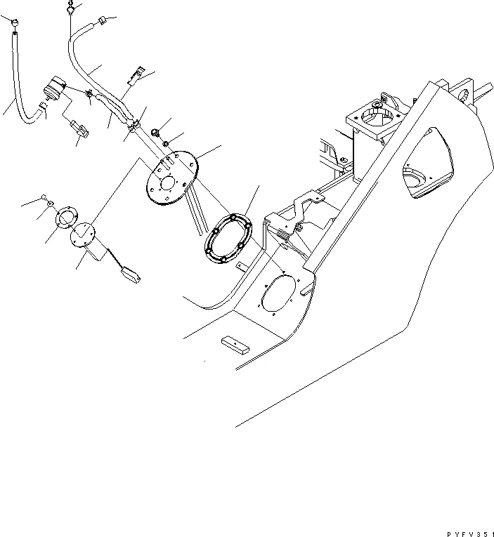 Схема запчастей Komatsu FD10-18-20 - ТОПЛИВН. БАК. КРЫШКА(СТАНДАРТН. ТОПЛИВН.)(№-899) ТОПЛИВН. БАК. AND КОМПОНЕНТЫ