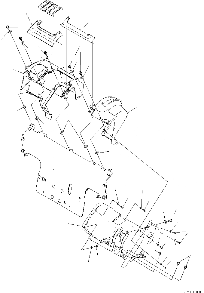Схема запчастей Komatsu FD10-18-20 - ПРИБОРНАЯ ПАНЕЛЬ ЧАСТИ КОРПУСА И КАБИНА ОПЕРАТОРА