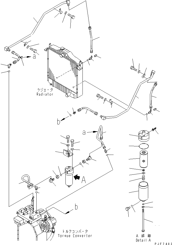 Схема запчастей Komatsu FD100-6-DM - ГИДРОТРАНСФОРМАТОР МАСЛОПРОВОДЯЩАЯ ЛИНИЯ (EC И UL-СПЕЦ-Я.)(№8-) СИСТЕМА ОХЛАЖДЕНИЯ