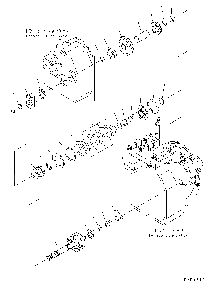 Схема запчастей Komatsu FD100-6 - ТРАНСМИССИЯ (/) (3 ПРИВОД) СИЛОВАЯ ПЕРЕДАЧА И ПЕРЕДНИЙ МОСТ