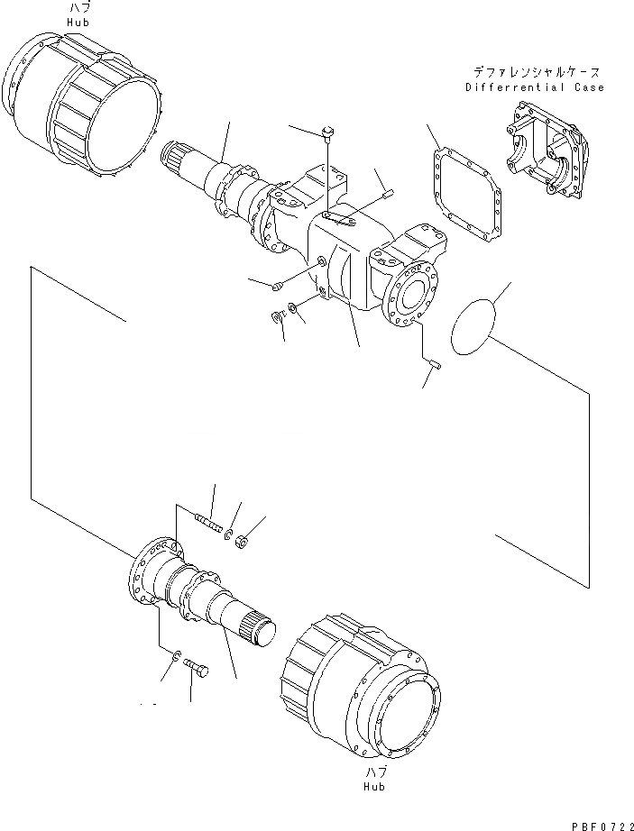Схема запчастей Komatsu FD100-6 - ПРИВОД МОСТ (/) СИЛОВАЯ ПЕРЕДАЧА И ПЕРЕДНИЙ МОСТ