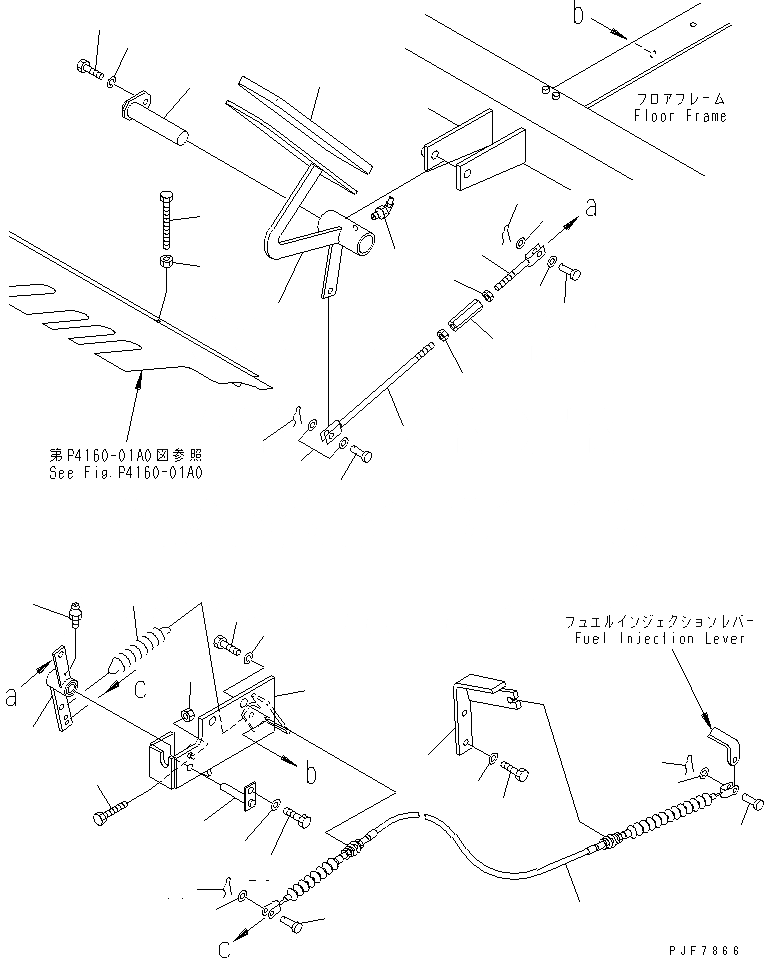 Схема запчастей Komatsu FD100-7 - ПЕДАЛЬ АКСЕЛЕРАТОРА(ГИДРАВЛ POWER ТОРМОЗ.) КОНТРОЛЬ ХОДА