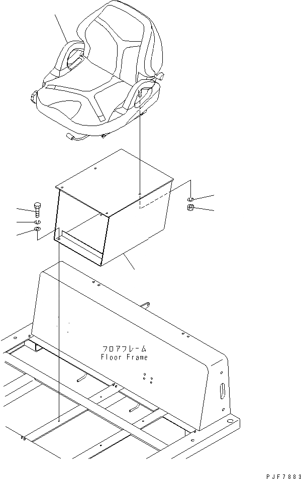 Схема запчастей Komatsu FD100-7 - СИДЕНЬЕ ОПЕРАТОРА(№-.) ЧАСТИ КОРПУСА И КАБИНА ОПЕРАТОРА