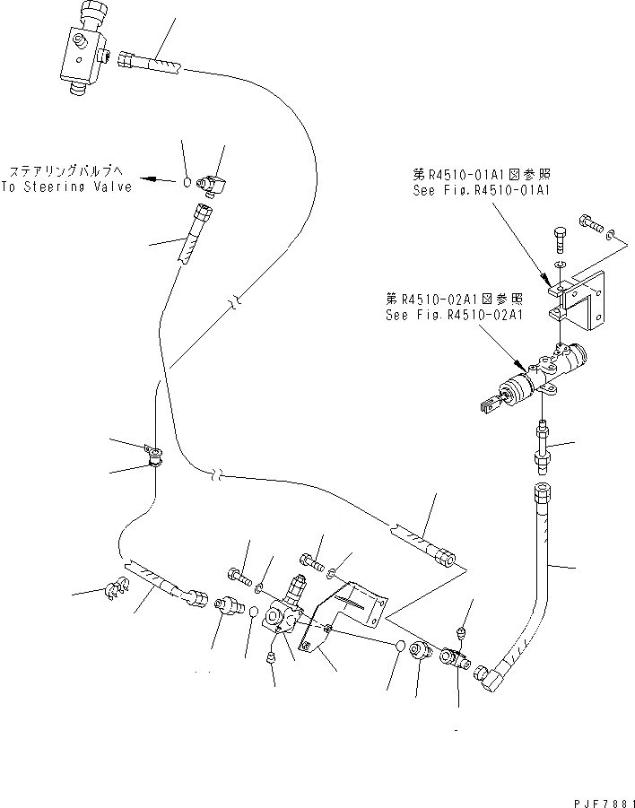 Схема запчастей Komatsu FD100-7 - ГИДРОЛИНИЯ (ТОРМОЗНОЙ КЛАПАН - КЛАПАН РУЛЕВОГО УПРАВЛЕНИЯ) ГИДРАВЛИКА