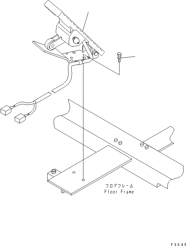 Схема запчастей Komatsu FD100-8 - АКСЕЛЕРАТОР ПЕДАЛЬ КОНТРОЛЬ ХОДА