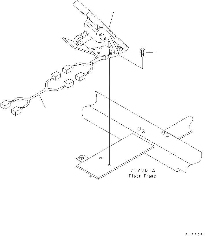 Схема запчастей Komatsu FD100-8 - ПЕДАЛЬ АКСЕЛЕРАТОРА(UL D ТИП) КОНТРОЛЬ ХОДА