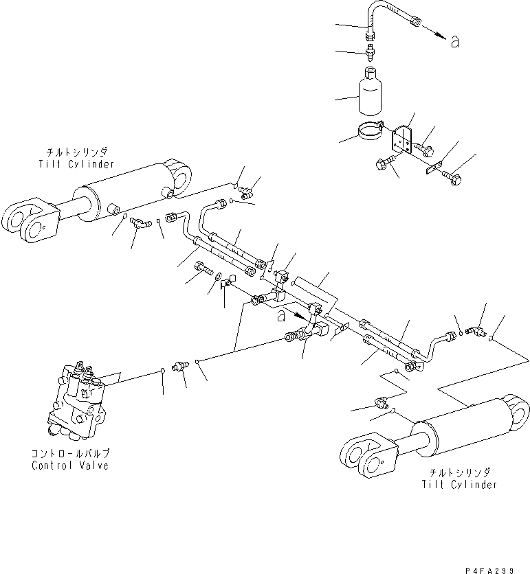 Схема запчастей Komatsu FD100-8 - ГИДРОЛИНИЯ (ЦИЛИНДР ПЕРЕКОСА ЛИНИЯ) (WET ТОРМОЗ.)(№7-) ГИДРАВЛИКА