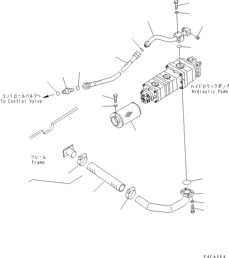 Схема запчастей Komatsu FD100-8 - ГИДРОЛИНИЯ (БАК - ГИДР. НАСОС. - C/V) (ГИДРАВЛ POWER ТОРМОЗ.) (С INTERБЛОКИР.) ГИДРАВЛИКА