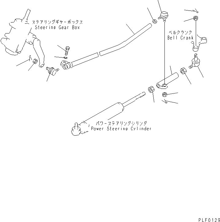 Схема запчастей Komatsu FD10 - РУЛЕВ. УПРАВЛЕНИЕ МЕХАНИЗМ КОНТРОЛЬ ХОДА