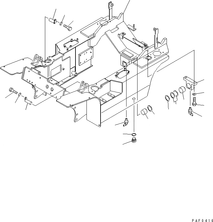 Схема запчастей Komatsu FD10 - РАМА(№-97) РАМА КОМПОНЕНТЫ