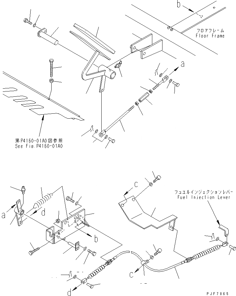 Схема запчастей Komatsu FD115-7 - ПЕДАЛЬ АКСЕЛЕРАТОРА(ВОЗД. ТОРМОЗ.) КОНТРОЛЬ ХОДА