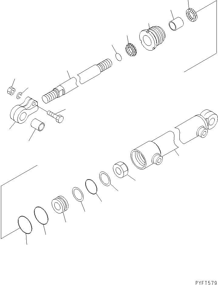 Схема запчастей Komatsu FD115-7 - ГИДРАВЛ ВИЛЫ ПОЗИЦИОНЕР (MOVER ЦИЛИНДР ВНУТР. ЧАСТИ) РАБОЧЕЕ ОБОРУДОВАНИЕ