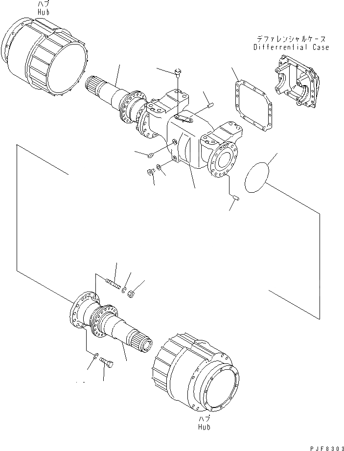 Схема запчастей Komatsu FD135-7 - ПРИВОД МОСТ (/) (WET-ТОРМОЗ.) СИЛОВАЯ ПЕРЕДАЧА И ПЕРЕДНИЙ МОСТ