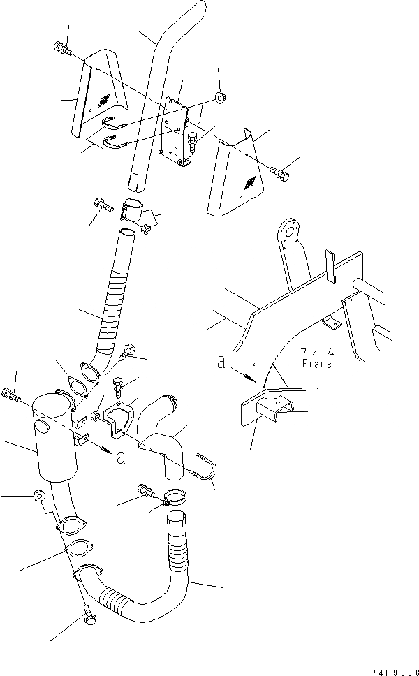 Схема запчастей Komatsu FD135-8 - ВЫПУСКН. СИСТЕМА (ВЕРХН. ВЫПУСКН.) ВЫПУСКН. ЧАСТИ