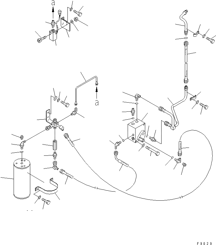 Схема запчастей Komatsu FD135-8 - ТОРМОЗНАЯ ГИДРОЛИНИЯ (/) (WET ТОРМОЗ.) ТОРМОЗ. СИСТЕМА