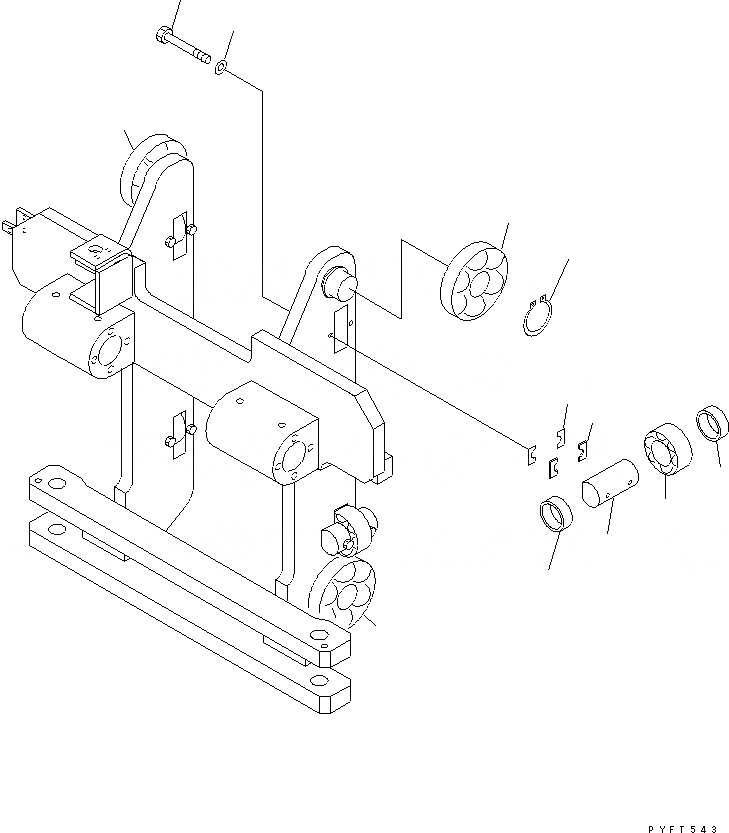 Схема запчастей Komatsu FD135-8 - БОКОВ. СДВИГER (РОЛИК) (/) РАБОЧЕЕ ОБОРУДОВАНИЕ