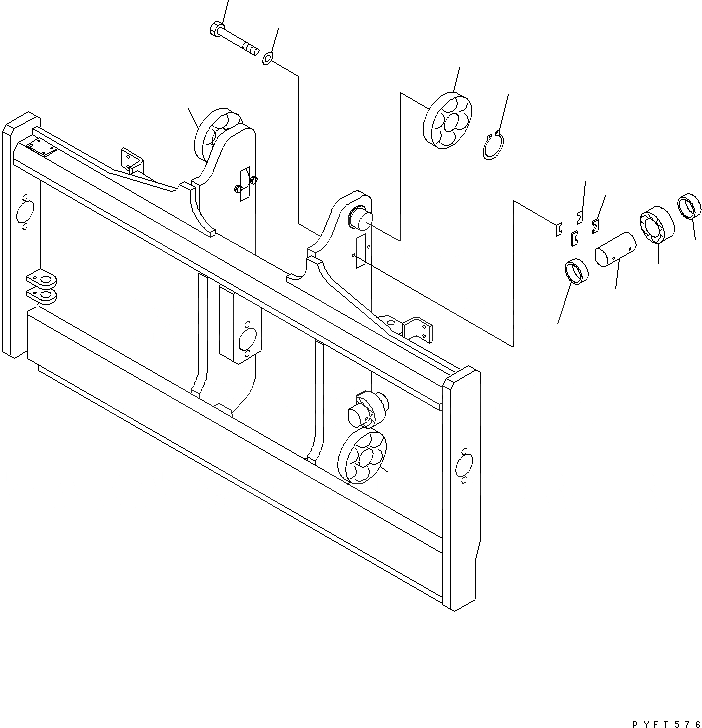 Схема запчастей Komatsu FD135-8 - ГИДРАВЛ ВИЛЫ ПОЗИЦИОНЕР (РОЛИК) РАБОЧЕЕ ОБОРУДОВАНИЕ