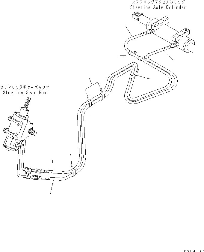 Схема запчастей Komatsu FD15-17 - ГИДРАВЛ ШЛАНГИ (/) (POWER ЛИНИЯ ЦИЛИНДРА РУЛЕВ. УПР-Я) КАТАЛОГИ ЗЧ